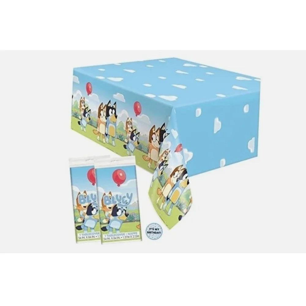 Bluey Plastic Table Covers Set of 2 Tablecovers 54 x‎ 84 NWT Dog Birthday Party